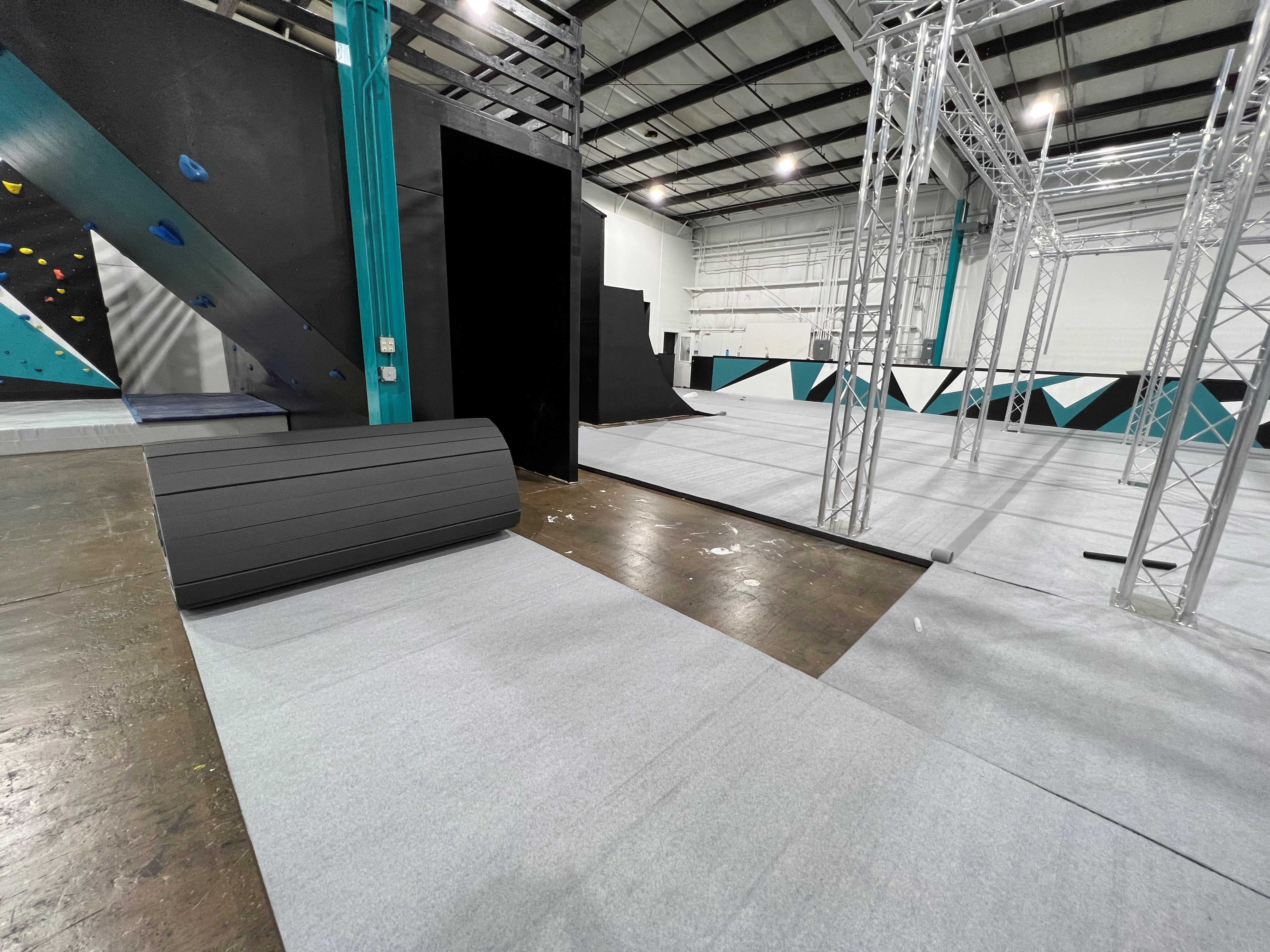 Carpet bonded foam in gym