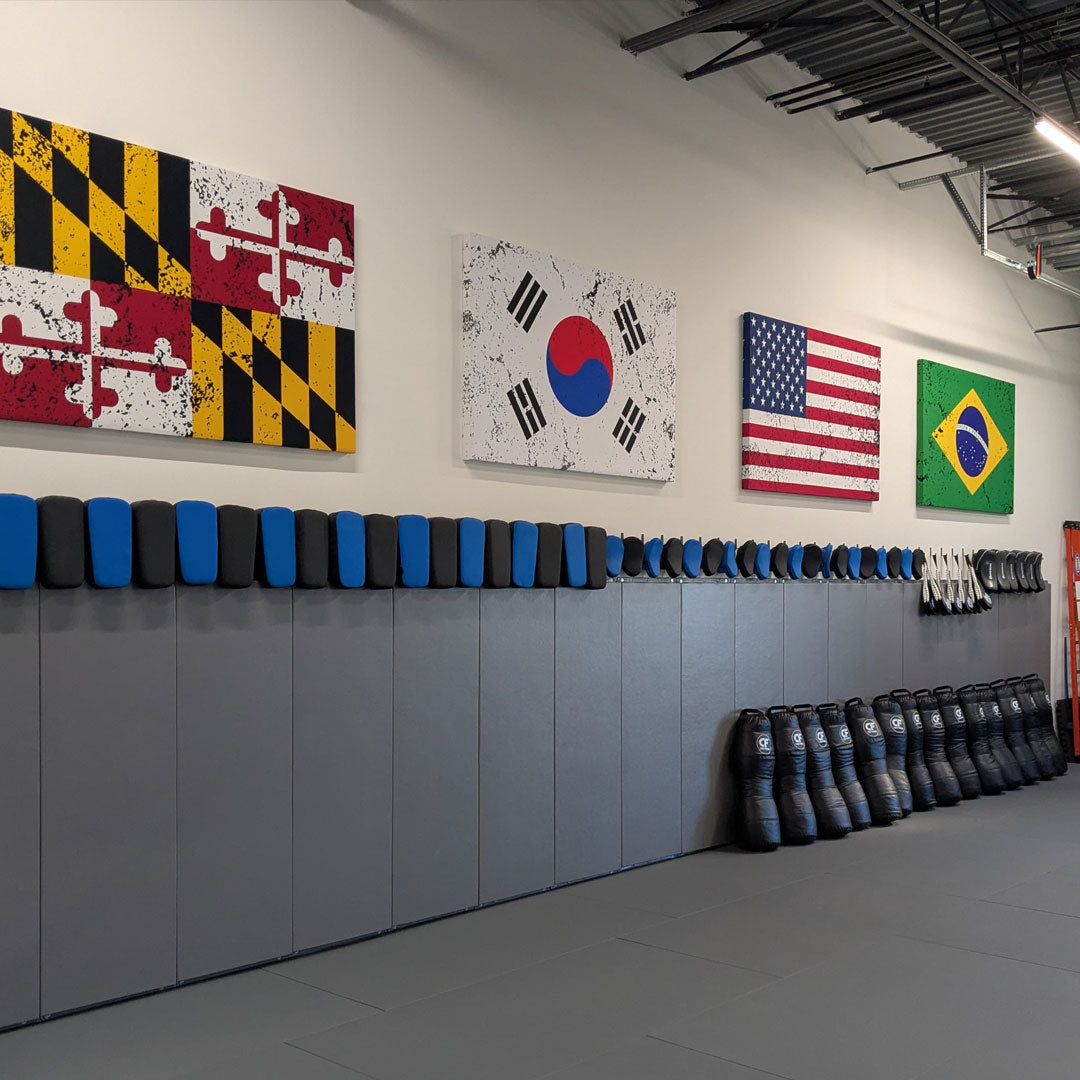 wall pads and mats in a gym