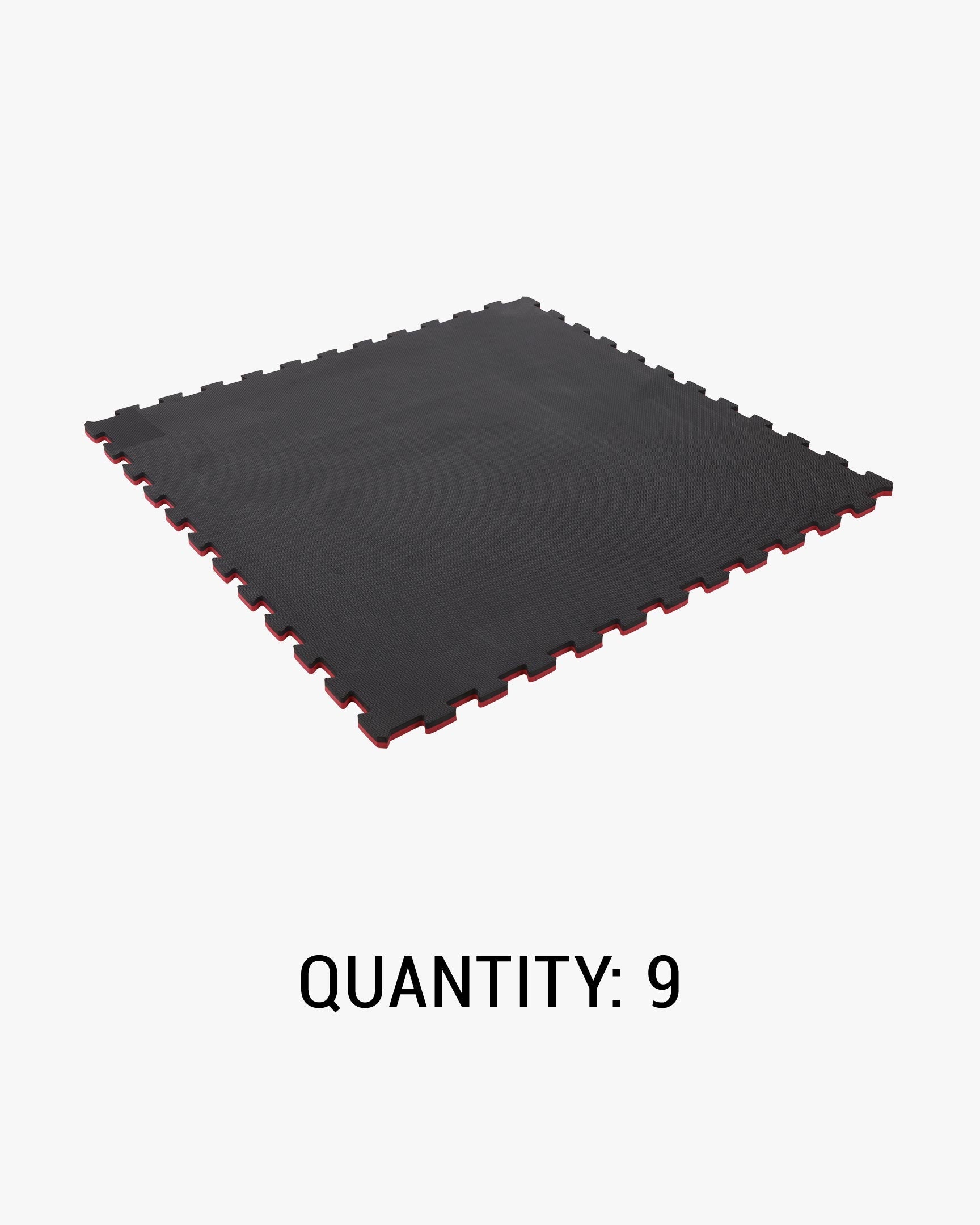 Reversible Puzzle Mat 9 Pack Bundle - Black/Cardinal
