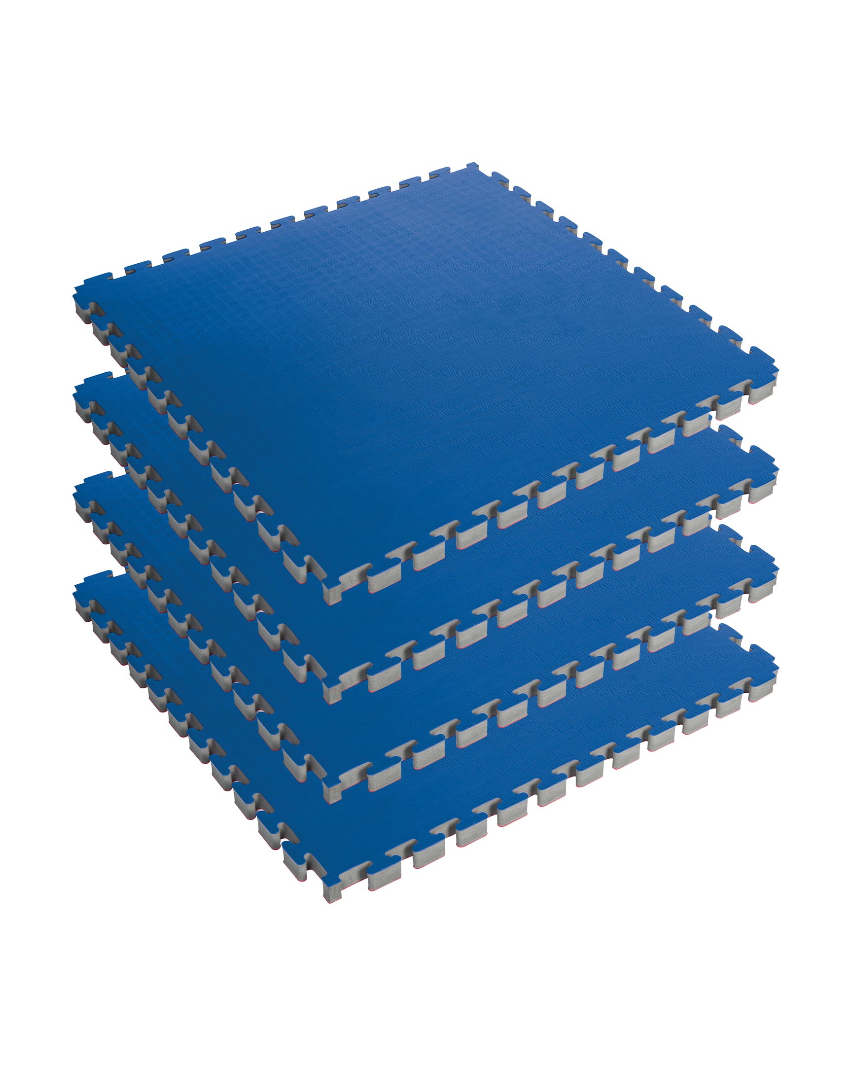 Reversible 1.5" Puzzle Mat Four Piece Bundle - Blue/Red 1.5" Blue Red