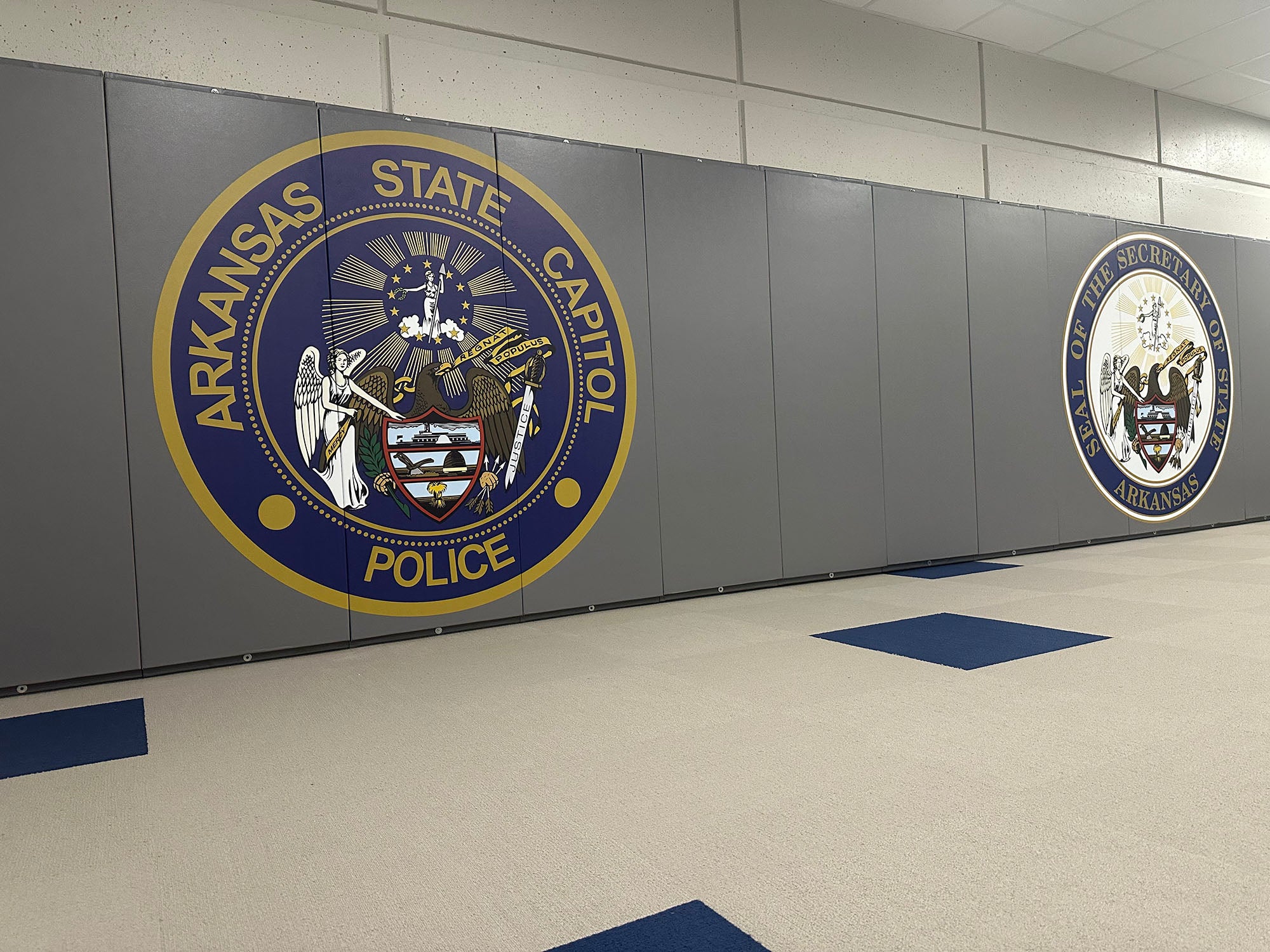 Arkansas State Capitol Police gym mats