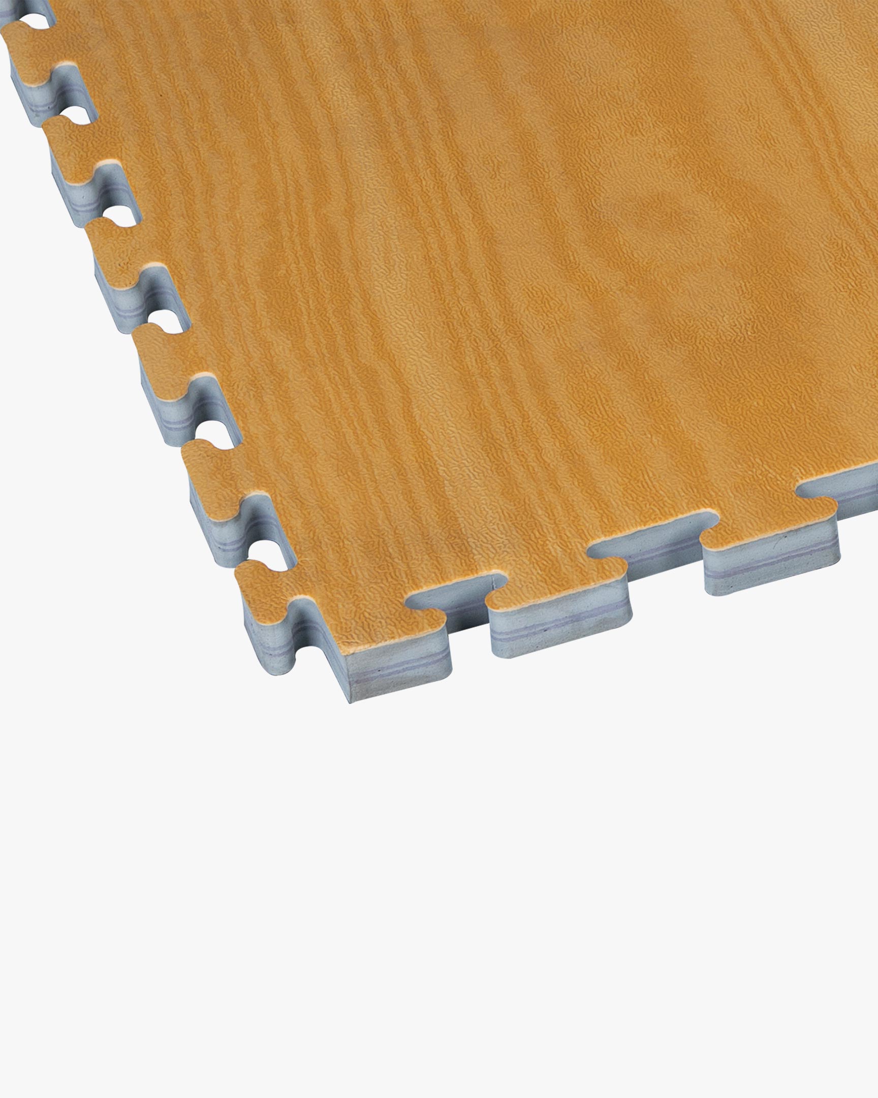 Wood Grain Reversible Puzzle Mat - 40" x 40" x 1" - Bundle of 9